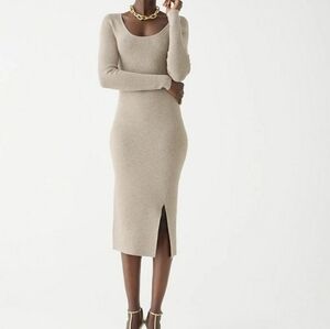 J.Crew Side Slit Metallic Sweater Dress Size M